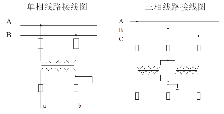 油浸式电压互感器接线图